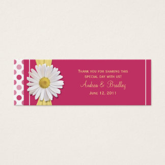 Watermelon Rosa Daisy Mini Wedding Favor Märkre Litet Visitkort