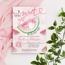 Watermelon Rosa Girl Baby Shower