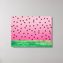 Watermelon Rosa Grönt Canvastryck