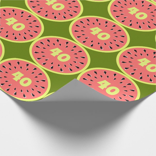 Watermelon Rosa Multi-Age 40-inslagning papper Presentpapper (Hörn)