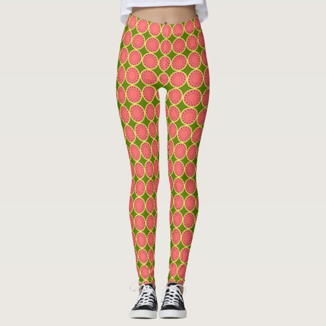 Watermelon Rosa Multi Leggings (Framsida)