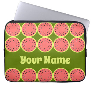 Watermelon Rosa Multi Namn laptop sleeve