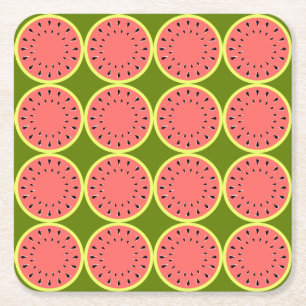 Watermelon Rosa Multi Underlägg Papper Kvadrat