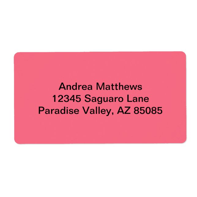 Watermelon Rosa Solid Färg Fraktsedel (Framsidan)