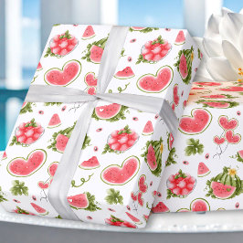 Watermelon Rosa Summer Födelsedagsfest Presentpapper