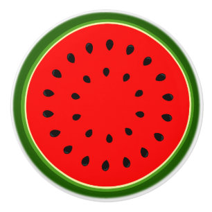 Watermelon Round Slice Ceramic Knob Knopp