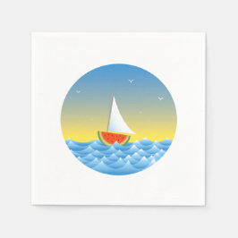 Watermelon Sailboat Pappersservett