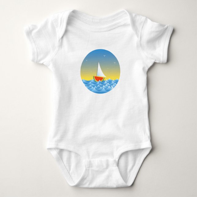Watermelon Sailboat T Shirt (Framsida)