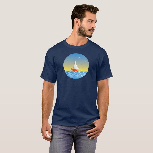 Watermelon Sailboat Tee Shirt (Hel framsida)