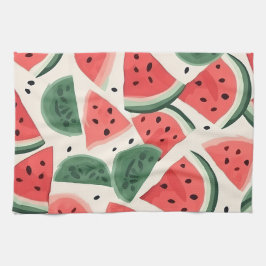 Watermelon Seamless Mönster Background Kökshandduk