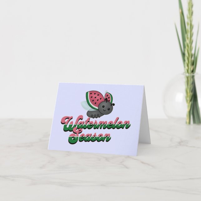 Watermelon Season Ladybug Kort (Framsida)