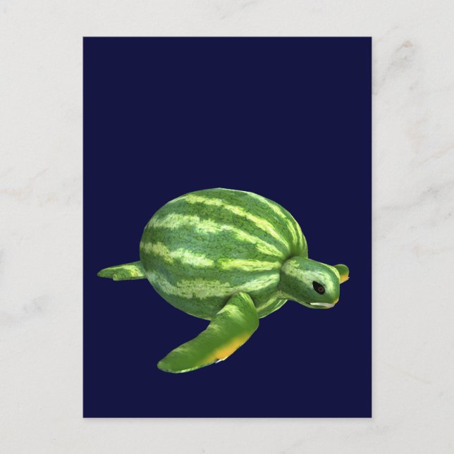 Watermelon Seaturtle Vykort (Framsida)