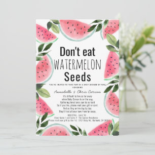 Watermelon Seeds Baby Shower by Mail Inbjudningar