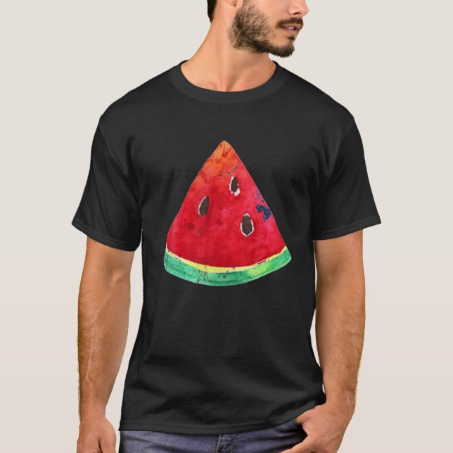 Watermelon Segce Fruit Group Costume Funny T Shirt (Framsida)