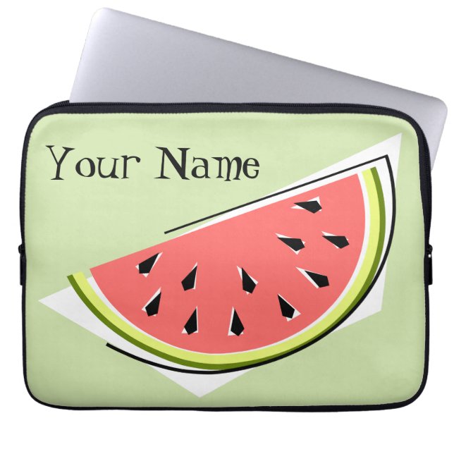Watermelon Segce Grönt Namn laptop sleeve (Framsidan)