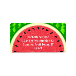 Watermelon Segce Summer Fruit med Rind Adressetikett