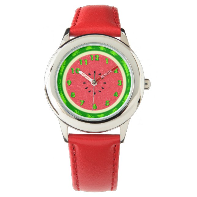 Watermelon Segce Summer Fruit med Rind Armbandsur (Framsida)