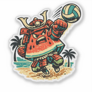 Watermelon Shogun Beachvolleyboll — Sommarkrigare Klistermärken