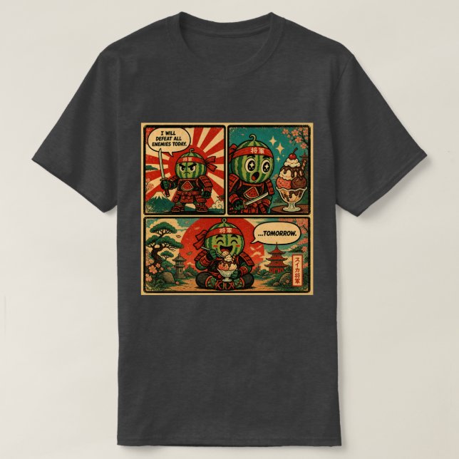 Watermelon Shogun Glasskrem — Rolig Förhalning T Shirt (Design framsida)