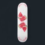 Watermelon Skateboard Juicy Life - Anpassningsbar<br><div class="desc">Red Sweet Juicy Watermelon Delar Tasty - Teckning Fresh Summer Fruit - Välj / lägg till din unika text / teckensnitt / Färg - Gör din Speciella gåva - Ändra storlek och flytta eller ta bort och lägg till inslag / bild med anpassning verktyg! - Teckning och MJÖLKS UTFORMNING. Du...</div>