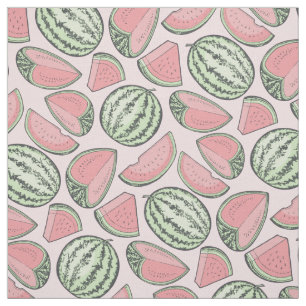 Watermelon Sketches Mönster Tyg