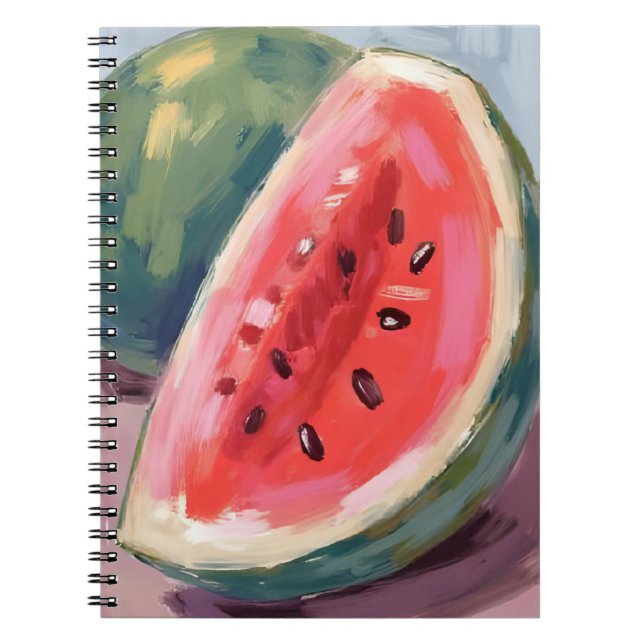 Watermelon Slice | Fruit Watercolor Painting Anteckningsbok (Framsidan)