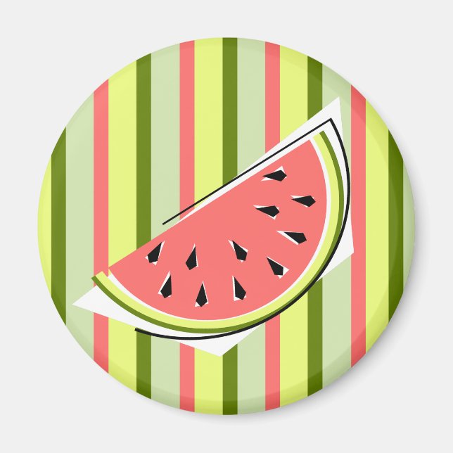 Watermelon Slice Rand Classic Magnet (Framsidan)
