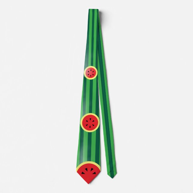 Watermelon Slices Fruktig Stripy Novelty Neck Tie Slips (Framsida)