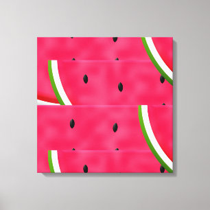 Watermelon Slices Mönster Canvastryck