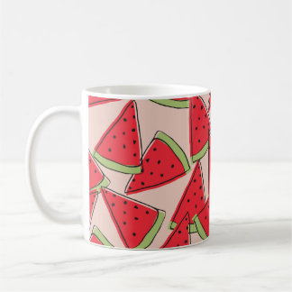 watermelon slices with pink background seamless pa kaffemugg