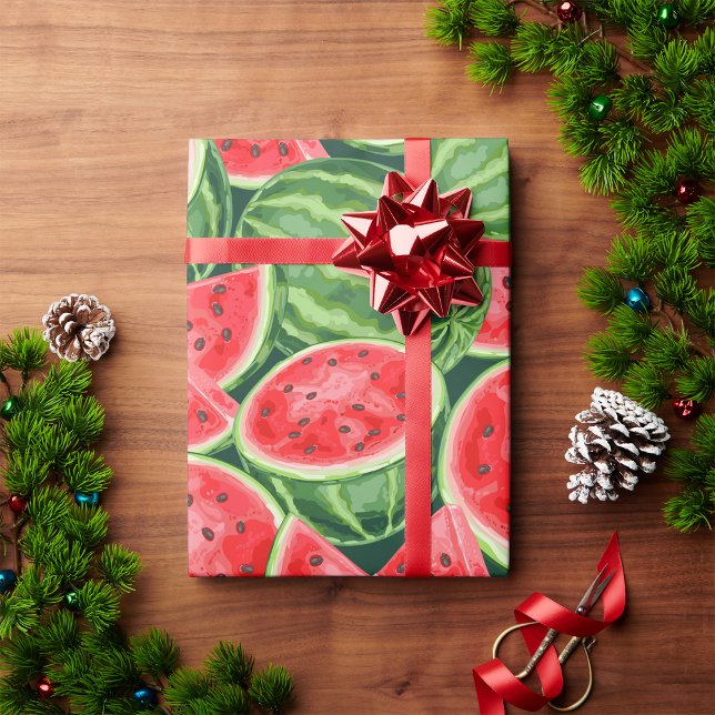 Watermelon Slices Wrapping Papper Presentpapper (Skapare uppladdad)