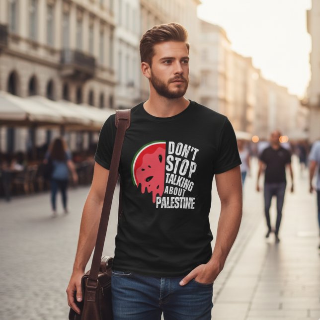 Watermelon Sluta inte prata om Palestina T Shirt (Skapare uppladdad)