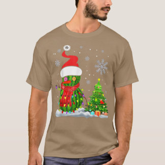 Watermelon Snögubbe jul Light Santa Hat Julafton T Shirt