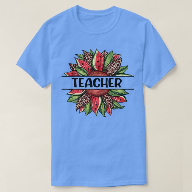 Watermelon Solros Hej Summer Teacher Premium T Shirt (Design framsida)