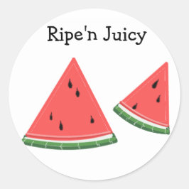 Watermelon som är Ripe'n Juicy Runt Klistermärke