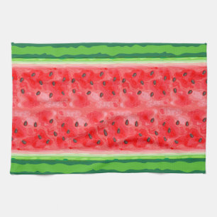 Watermelon sommarfrukt rand kökshandduk