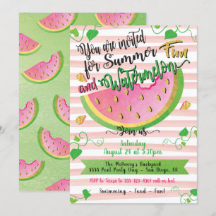 Watermelon Sommarpartis inbjudan