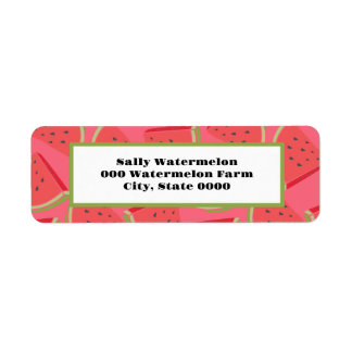 Watermelon, sommartid, Adressetiketter Returadress Etikett