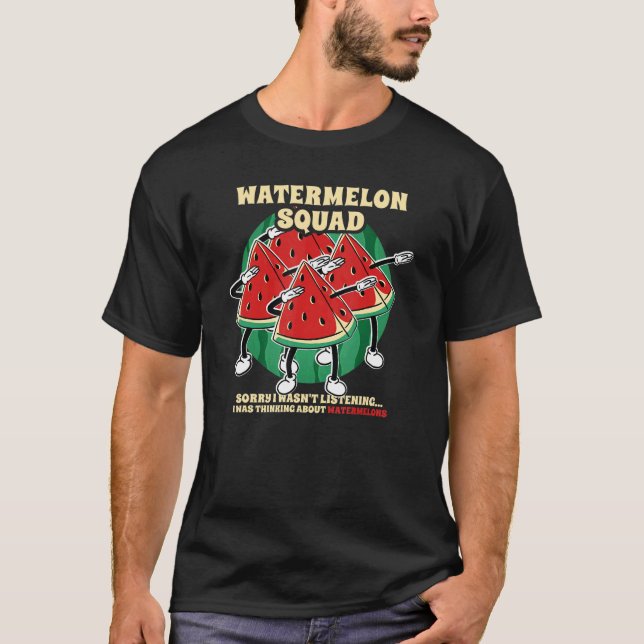 Watermelon squad u2013 Funny melon sommarfrukt pa T Shirt (Framsida)