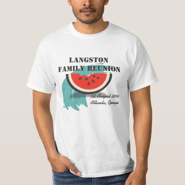 Watermelon Stänk Family Reunion Anpassningsbar T-S T Shirt (Framsida)