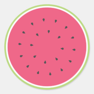 Watermelon Sticker Runt Klistermärke