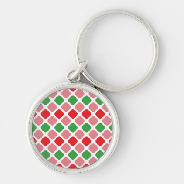 Watermelon Summer Digital Papper-56201 Rund Silverfärgad Nyckelring (Framsidan)