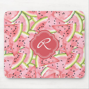 Watermelon Summer Fresh Mönster med Monogram Musmatta