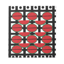 Watermelon Summer Fruit Geometric Mönster Anteckningsblock
