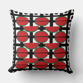 Watermelon Summer Fruit Geometric Mönster Kudde