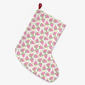 Watermelon Summer Julafton Träd Stor Julstrumpa