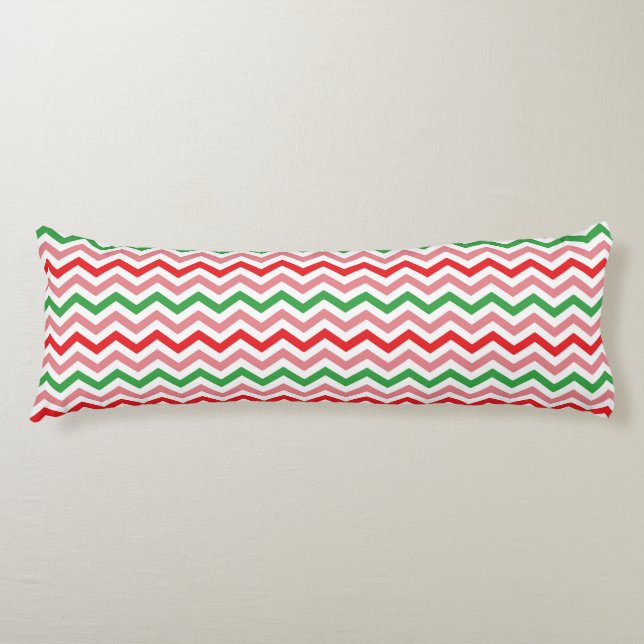 Watermelon Summer Zigzag Rand Mönster-56209 Kroppskudde (Framsidan)