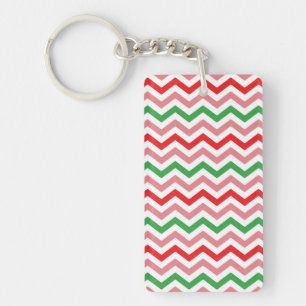Watermelon Summer Zigzag Rand Mönster-56209 Nyckelring