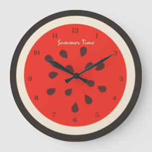 Watermelon Summertime Clock Stor Klocka