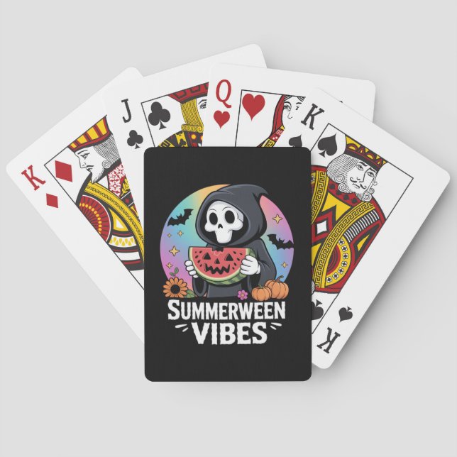 Watermelon Summerween Skeleton Vibes Casinokort (Baksidan)